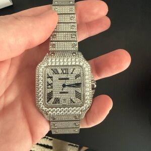 Authentic Cartier Santos WSSA0018 Custom Diamond (Aftermarket)
